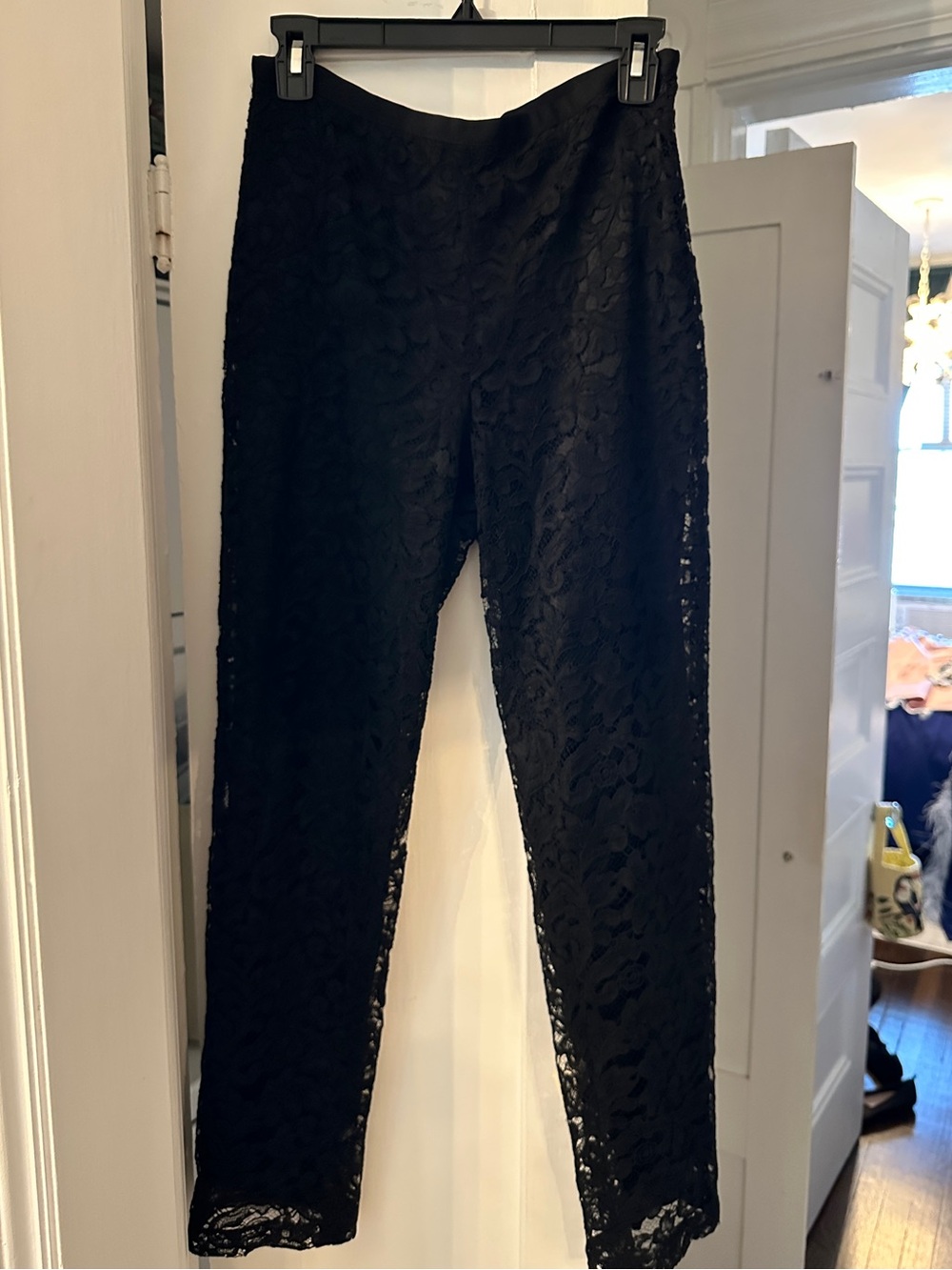 St. John Black Lace Pants